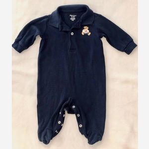 Ralph Lauren Classic Teddy Navy Onesie 3 Months